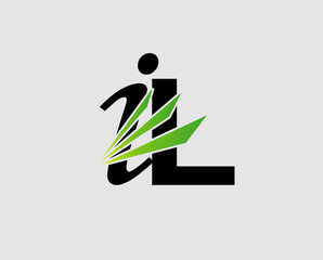 i and L logo vector
