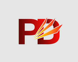 Letter P and D logo
