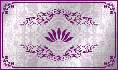 water lily, wedding card design, royal India