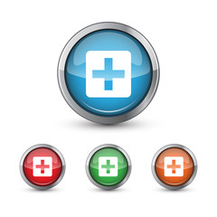 Obraz premium button vector icons health