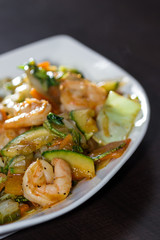shrimp and vegetables