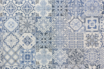 Naklejka premium Pattern of vintage style wall tile texture