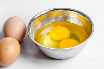 Raw eggs
