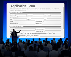 Online Web Job Application Form Concept