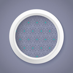 3D picture frame design vector for image or text