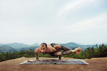 Calm Energy Exercise Yoga Zen Tranquil Travel Concept - obrazy, fototapety, plakaty