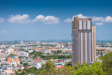 Naklejka premium Landscape of Pattaya City, Chonburi, Thailand.
