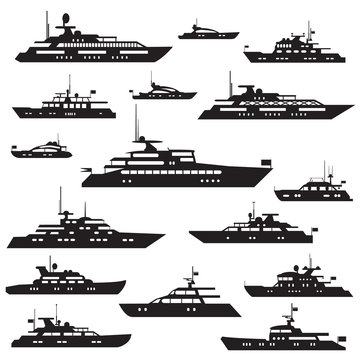 Yacht symbol silhouette