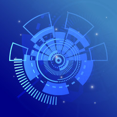 Abstract hightech blue background.