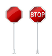 stop sign on white vector illustration