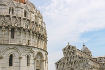 The Cathedral and the Baptisery of St. John in Pisa, Italy