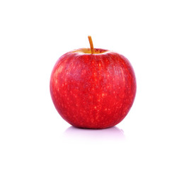 Red apple on white background