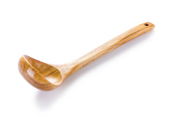 Wooden spoon isolated on white