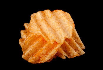 Extra ribbed potatoes on black