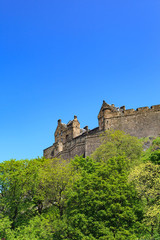 Fototapeta na wymiar Edinburgh Castle on a beautiful clear sunny day