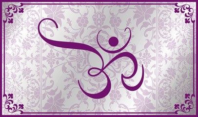 aum syllable, paisley design ,Hinduism, India