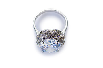 Jewellery ring isolated on the white