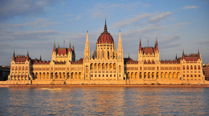 Panoramic view of Budapest Parliament