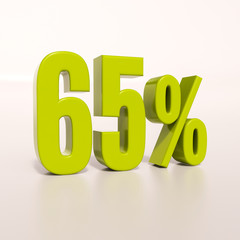Percentage sign, 65 percent