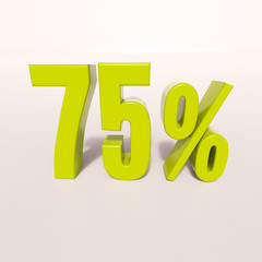Percentage sign, 75 percent