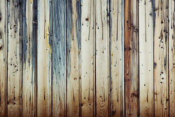 Vintage light beige cold wooden background. Multicolored old boards. Wooden background. Wooden texture.