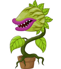 Cartoon carnivorous plant