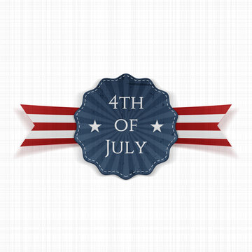 Independence Day 4th of July realistic Label