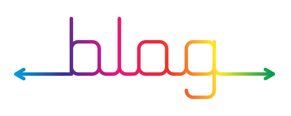 BLOG Vector Icon with arrows (squalina font)