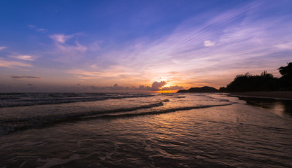 Fototapeta premium Sunset. Beautiful sunset in EAST PART OF THAILAND
