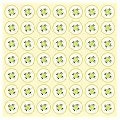 pattern vector background Cute fruit color Look delicious Round-