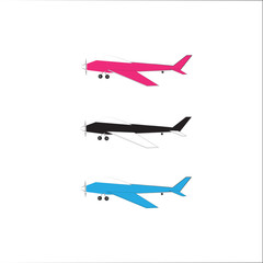 Airplane icon, vector illustration