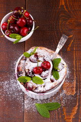 French clafoutis with cherry