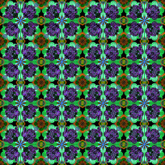 10116_19_11 Kachelung Nahtlosrapport  Blumen Ornamente