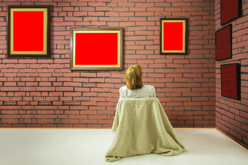 Art collector in museum