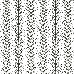 simple leaf seamless pattern, hand drawn vector illustration