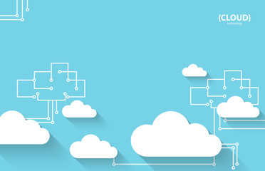 Web cloud technology business abstract background.