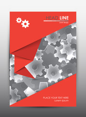 Brochure design template. Cover presentation background.