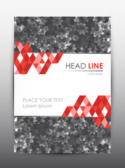 Brochure design template. Cover presentation background.