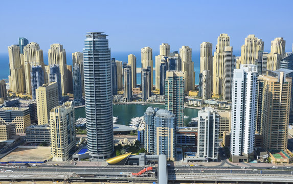 Dubai Marina panoramic view
