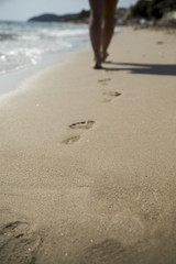 Walking down the beach