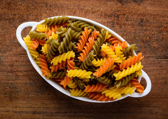 Colored Fusilli Pasta
