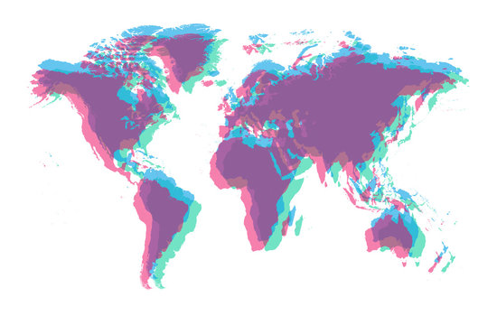 world map 3D