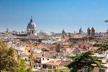 Fototapeta na wymiar : Rome skyline on beautiful blue sky day