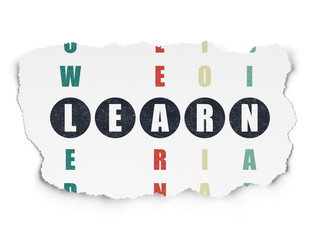 Education concept: Learn in Crossword Puzzle
