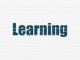 Learning concept: Learning on wall background