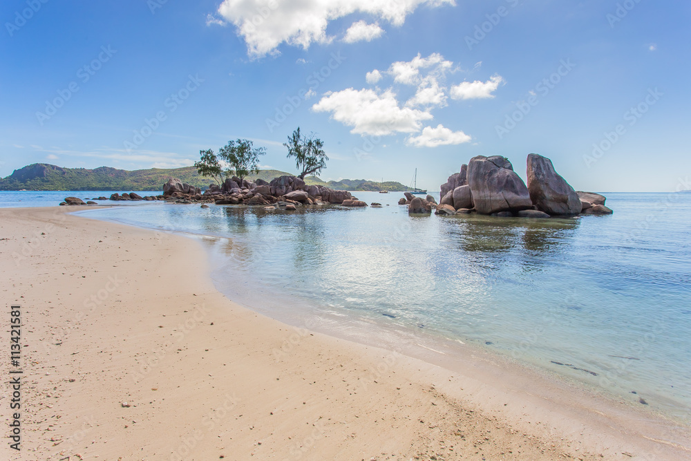 Wall mural anse Boudin, Praslin, Seychelles 