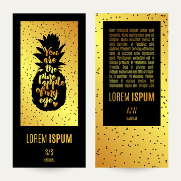 Gold pineapple banner