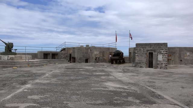 Guy at the yard of St Catherine Fort. St. George's Island, Bermuda.