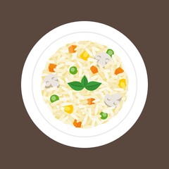 risotto, flat design