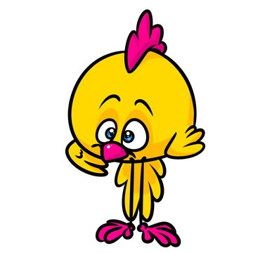 
Yellow bird cartoon illustration isolated image animal character 
